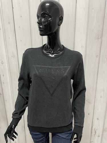 Maglione donna guess nera logo - maglione,