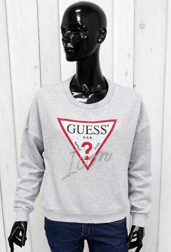 Guess sweatshirt womens grey - guess,