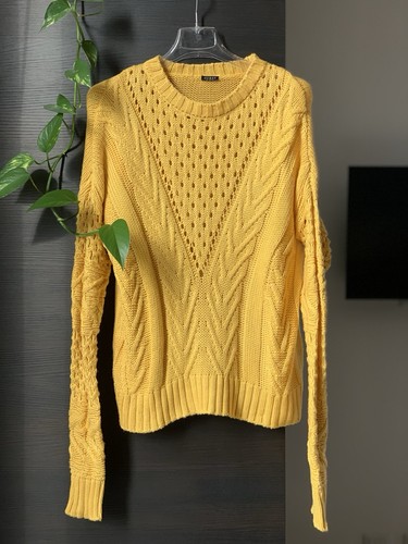 Guess cotton sweater - cotton, yellow