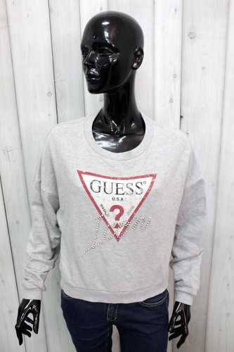 Guess womens sweatshirt grey - sweatshirt,
